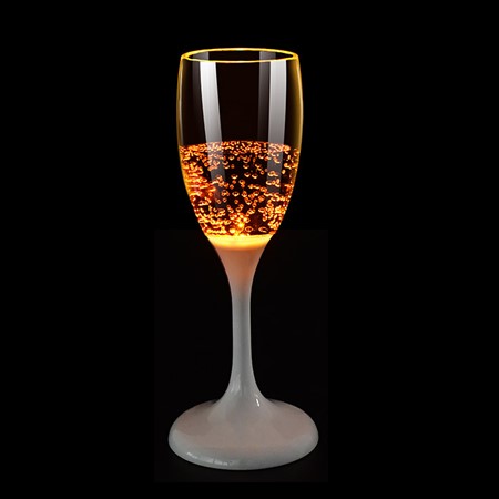 Champagneglas LED gul