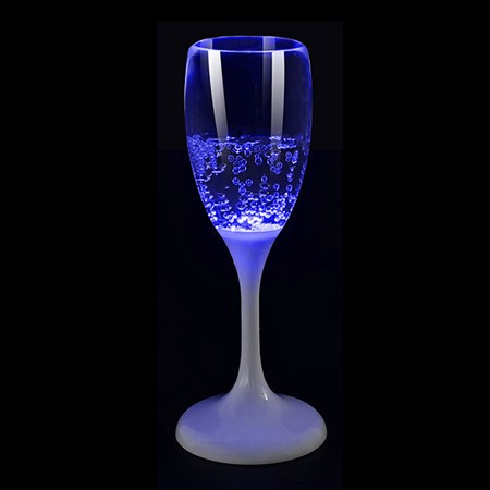 Champagneglas LED blå
