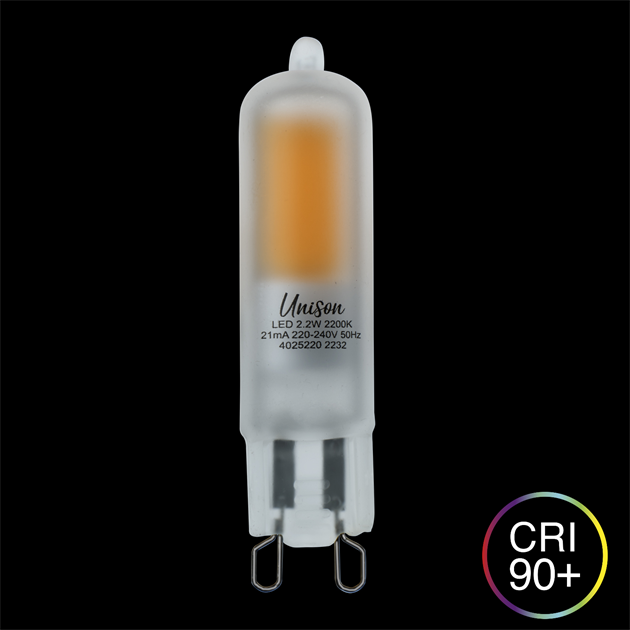 LED G9 matt 2,2W 2200K dimbar