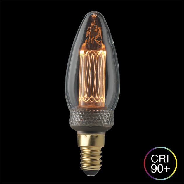 UNI-K kronljus klar E14 2,3W 1800K dimbar