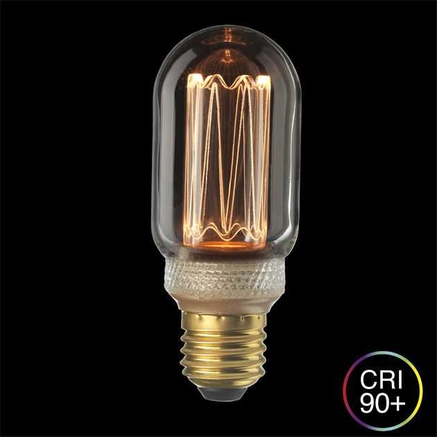 UNI-K tubural klar E27 3,5W 1800K dimbar