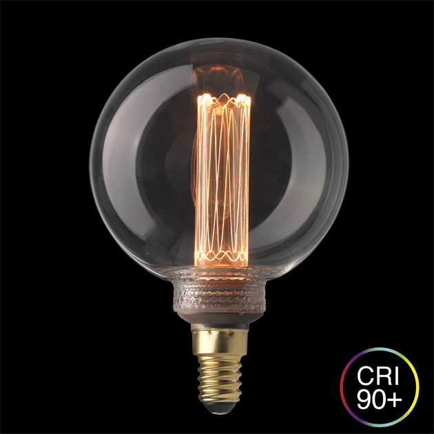 UNI-K glob 80mm klar E14 2,3W 1800K dimbar