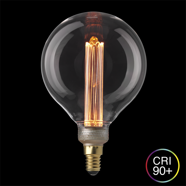 UNI-K glob 100mm klar E14 2,3W 1800K dimbar