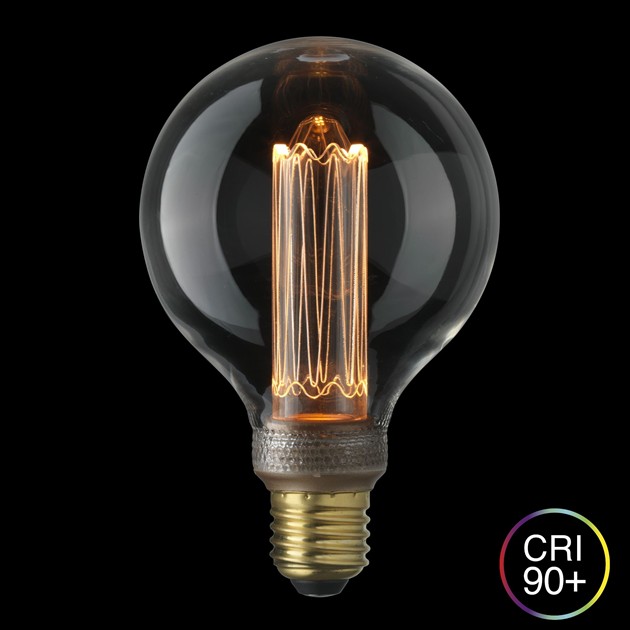 UNI-K glob 100mm klar E27 3,5W 1800K dimbar