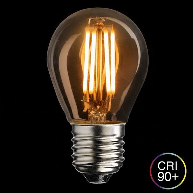 WARM GLOW klot klar E27 0,8W 2100K dimbar