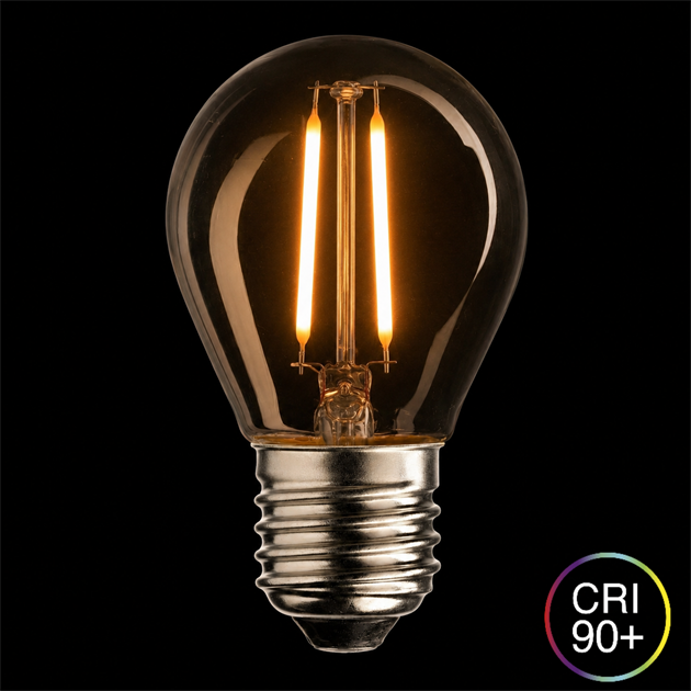 WARM GLOW klot klar E27 0,8W 2100K dimbar