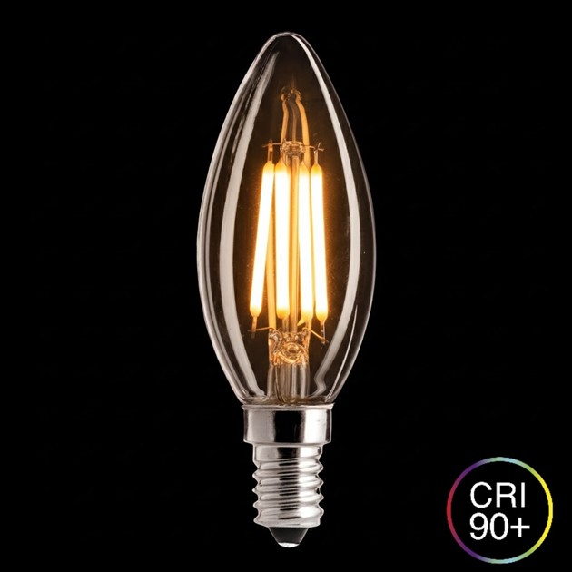 WARM GLOW kronljus klar E14 0,8W 2100K dimbar