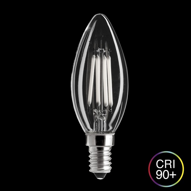 UNI-WHITE kronljus klar E14 2W 2700K dimbar