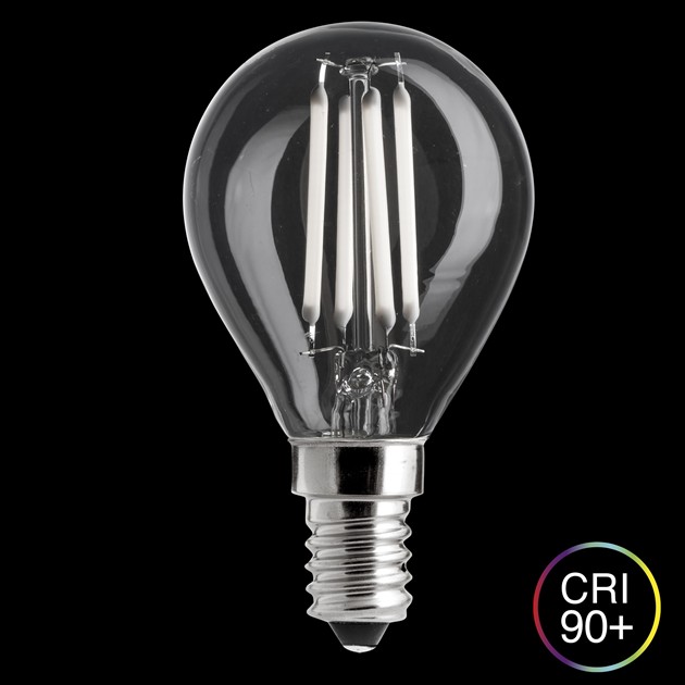 UNI-WHITE klot klar E14 4W 2700K dimbar