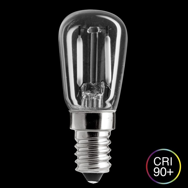 UNI-WHITE päron klar E14 1,5W 2700K dimbar