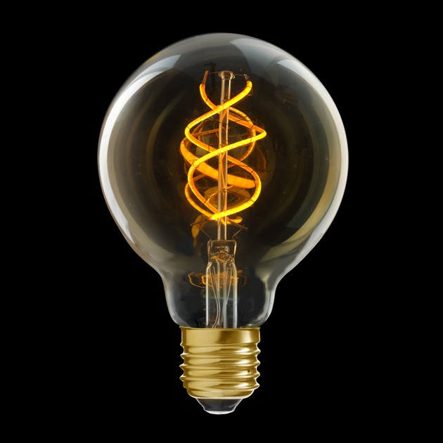 UNI-FLEX glob 80mm gold E27 5W 2000K dimbar