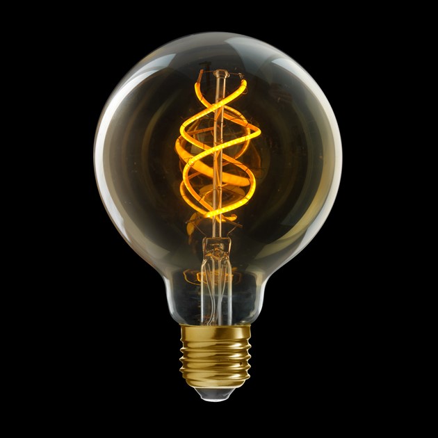 UNI-FLEX glob 100mm gold E27 5W 2000K dimbar