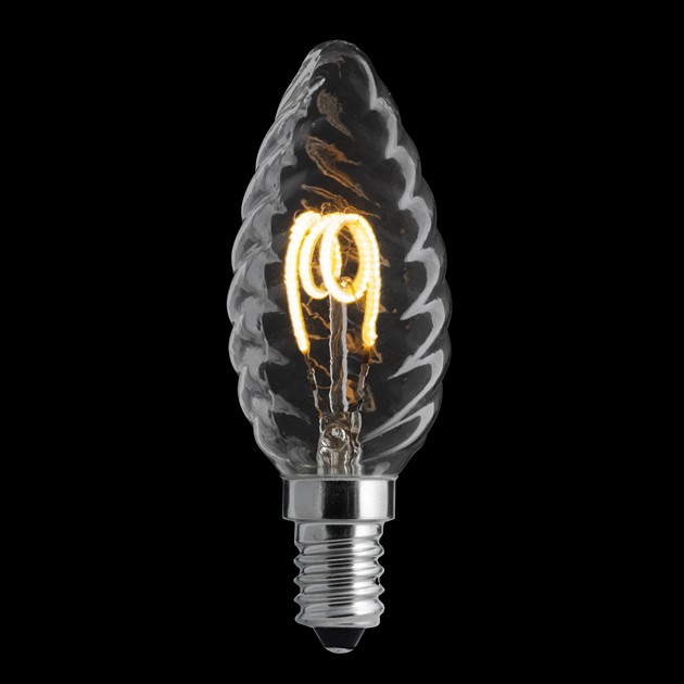 UNI-FLEX kronljus vriden klar E14 3W 2200K dimbar