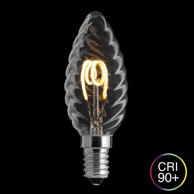 UNI-FLEX kronljus vriden klar E14 3W 2200K dimbar