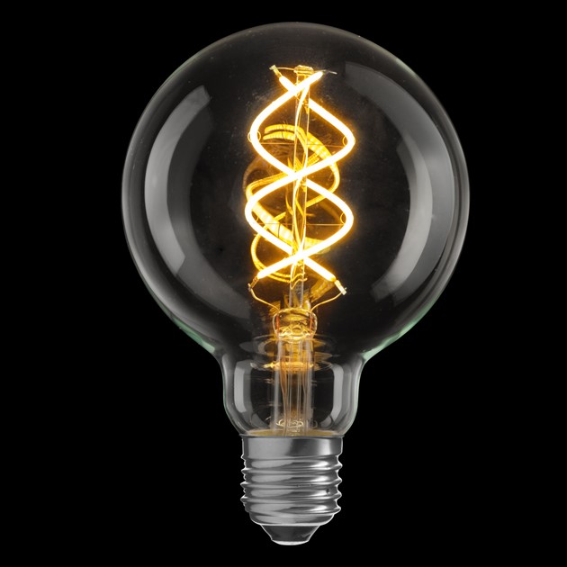 UNI-FLEX glob 100mm klar E27 5W 2200K dimbar