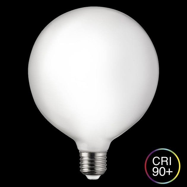 Glob 125mm opal E27 8W 2700-2200K dim to warm