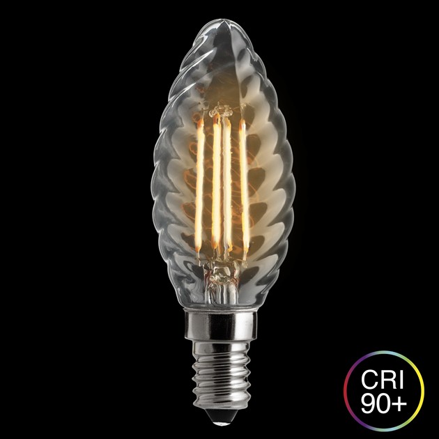 Kronljus vriden klar E14 4,5W 2200-2700K dim to warm