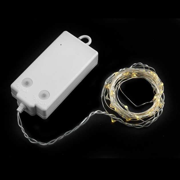 Gnistra slinga vit 2,2m 20LED batteri