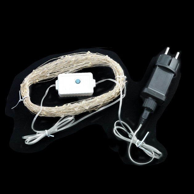 Gnistra slinga varmvit 25m 250LED transformator