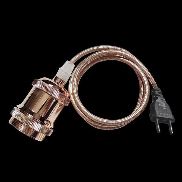 Upphäng rose gold 3,5 m textilkabel