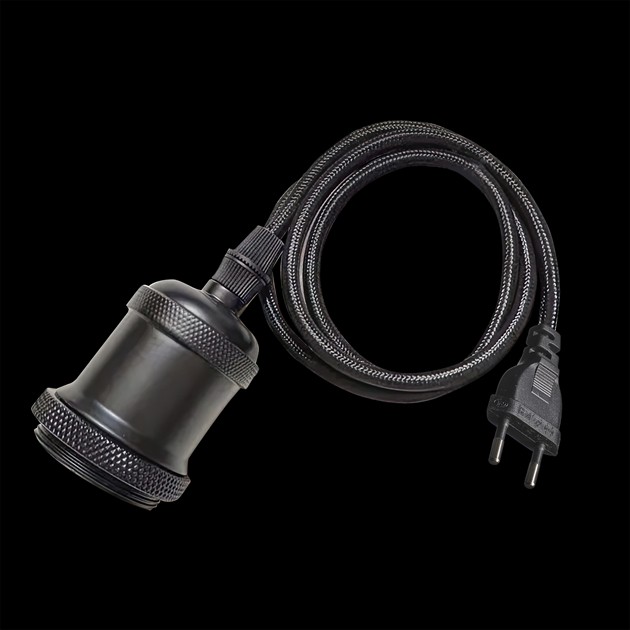 Upphäng matte black 3,5 m textilkabel