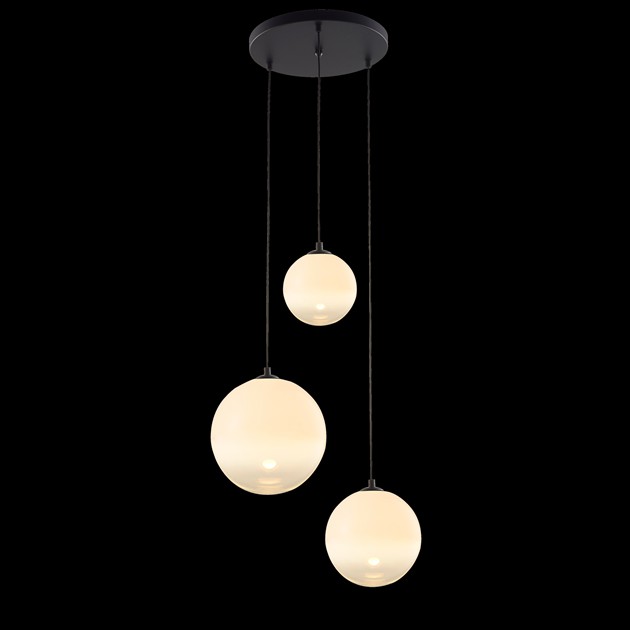 GRAPPO taklampa 3 glas opal