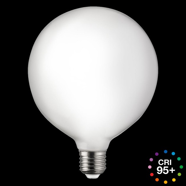 Glob 125mm opal E27 7W 2200K 3-steg dimbar minne