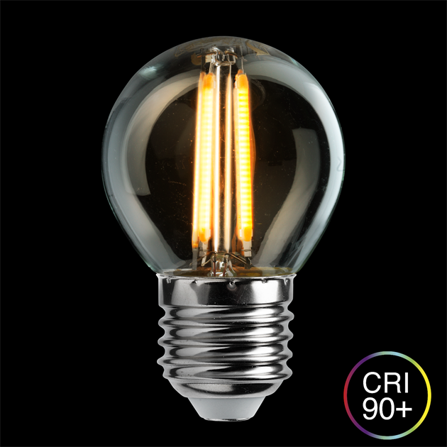 Klot klar E27 4,5W 2200K 3-steg dimbar minne