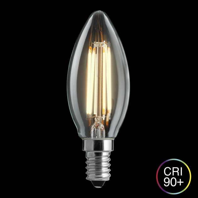 Kronljus klar E14 4,5W 2700K 3-steg dimbar minne