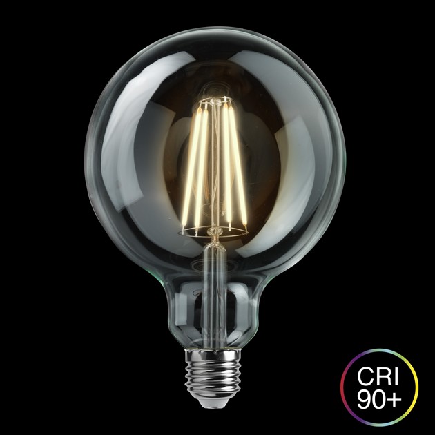 Glob 125mm klar E27 7W 2700K 3-steg dimbar minne