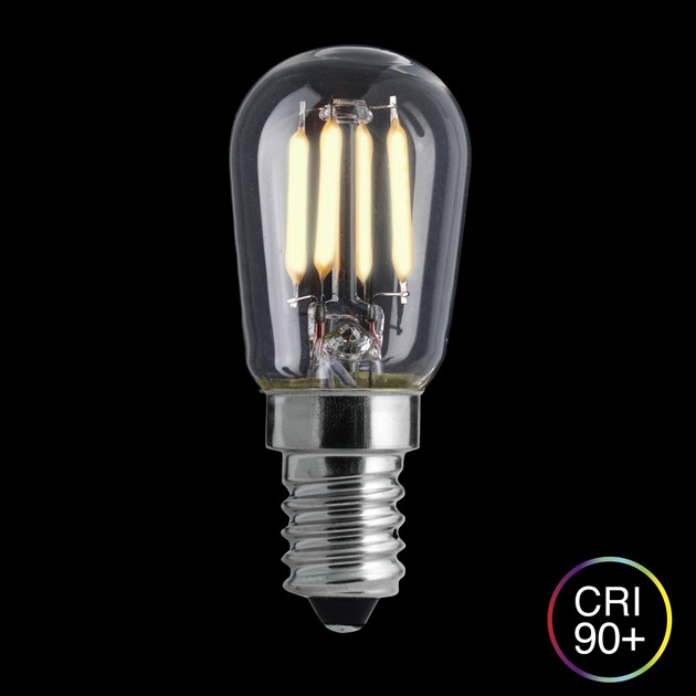 Päron klar E14 2,5W 2700K 3-steg dimbar minne