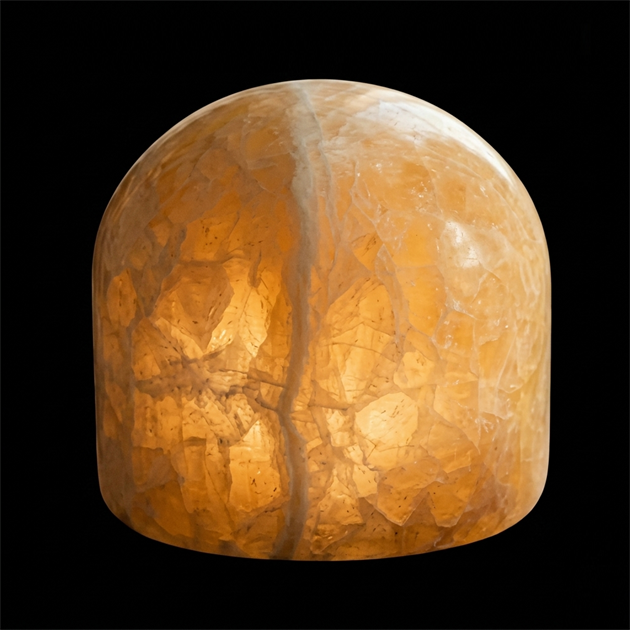 MARBLE L soft beige matt äkta marmor bordsljus