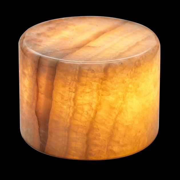 MARBLE M beige polished äkta marmor bordsljus