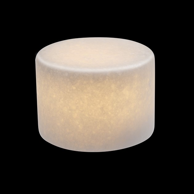 MARBLE M white silk matt äkta marmor bordsljus